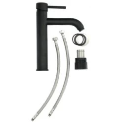 Atlantic Wastafelkraan Spencer Met Hendel Zwart -Gamma Badkamer Winkel 123 785