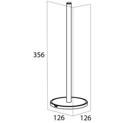 TIGER RESERVEROLHOUDER TUNE VRIJSTAAND MESSING ZWART -Gamma Badkamer Winkel 123 7877