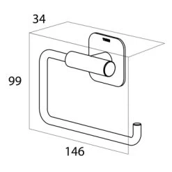 Tiger Toiletrolhouder Colar Chroom -Gamma Badkamer Winkel 123 7898