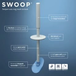 Tiger Toiletborstelhouder TESS Met Opbergfunctie Vrijstaand En Swoop Borstel Flexibel Wit/lichtgrijs 14 Tiger Toiletborstelhouder TESS Met Opbergfunctie Vrijstaand En Swoop Borstel Flexibel Wit/lichtgrijs -Gamma Badkamer Winkel 123 7913