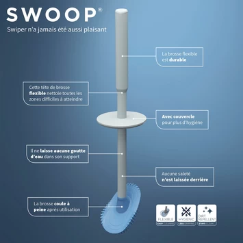 Tiger Toiletborstelhouder TESS met opbergfunctie vrijstaand en Swoop borstel flexibel wit/lichtgrijs Tiger Toiletborstelhouder TESS Met Opbergfunctie Vrijstaand En Swoop Borstel Flexibel Wit/lichtgrijs -Gamma Badkamer Winkel 123 7915