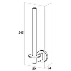 Tiger Reserverolhouder Noon Zwart 6 Tiger Reserverolhouder Noon Zwart -Gamma Badkamer Winkel 123 7947