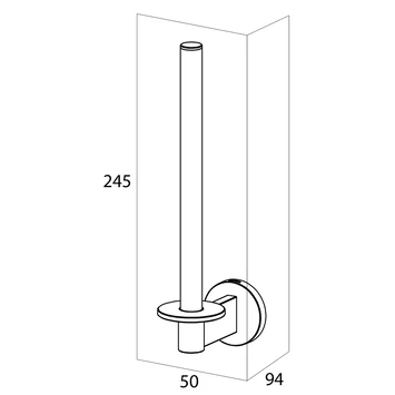 Tiger Reserverolhouder Noon zwart Tiger Reserverolhouder Noon Zwart -Gamma Badkamer Winkel 123 7947
