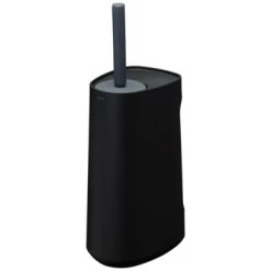 Tiger Toiletborstelhouder Tess Met Opbergvak Staand Zwart/antraciet -Gamma Badkamer Winkel 123 7962