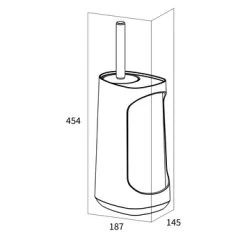 Tiger Toiletborstelhouder Tess Met Opbergvak Staand Zwart/antraciet -Gamma Badkamer Winkel 123 7968