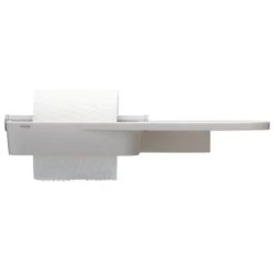 Tiger Toiletrolhouder TESS Met Planchet Wit/lichtgrijs -Gamma Badkamer Winkel 123 7975