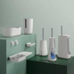 Tiger Toiletrolhouder TESS Met Planchet Wit/lichtgrijs -Gamma Badkamer Winkel 123 7979