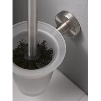 Haceka Toiletborstelhouder Kosmos Tec Hangend RVS met matglazen pot Haceka Toiletborstelhouder Kosmos Tec Hangend RVS Met Matglazen Pot -Gamma Badkamer Winkel 123 8031