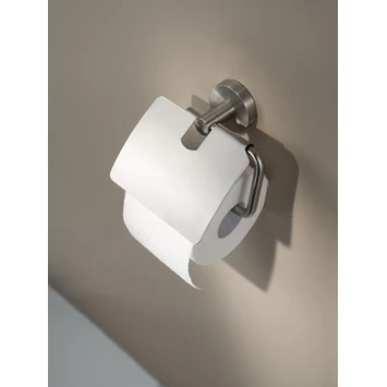 Haceka Toiletrolhouder Kosmos Tec met Klep RVS Haceka Toiletrolhouder Kosmos Tec Met Klep RVS -Gamma Badkamer Winkel 123 8047
