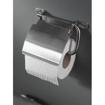 Haceka Toiletrolhouder Ixi met Klep RVS Haceka Toiletrolhouder Ixi Met Klep RVS -Gamma Badkamer Winkel 123 8080