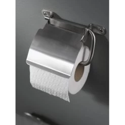 Haceka Toiletrolhouder Ixi Met Klep RVS 5 Haceka Toiletrolhouder Ixi Met Klep RVS -Gamma Badkamer Winkel 123 8082