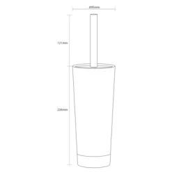 Sealskin Toiletborstelhouder Glossy Zilver -Gamma Badkamer Winkel 123 8157