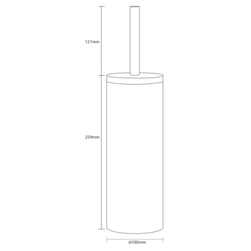 Sealskin Toiletborstel met houder Grace Wit Sealskin Toiletborstel Met Houder Grace Wit -Gamma Badkamer Winkel 123 8196