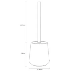 Sealskin Toiletborstelhouder Conical Porselein Zwart -Gamma Badkamer Winkel 123 8203