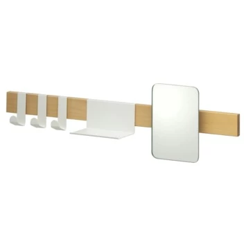 Sealskin Kapstok met Spiegel Brix Wit Sealskin Kapstok Met Spiegel Brix Wit -Gamma Badkamer Winkel 123 8204