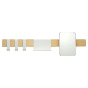 Sealskin Kapstok met Spiegel Brix Wit Sealskin Kapstok Met Spiegel Brix Wit -Gamma Badkamer Winkel 123 8205