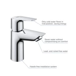 Grohe Wastafelkraan Start Edge S-size QuickFix Chroom -Gamma Badkamer Winkel 123 826