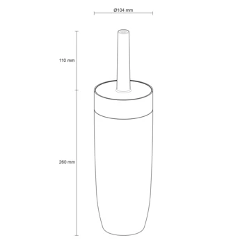 Sealskin Toiletborstel met houder Bloom Wit Sealskin Toiletborstel Met Houder Bloom Wit -Gamma Badkamer Winkel 123 8309
