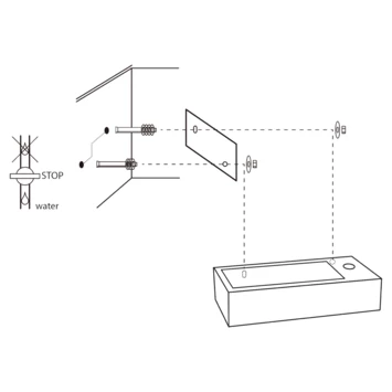 Differnz Fonteinset Ravo Rechts wit keramiek Differnz Fonteinset Ravo Rechts Wit Keramiek -Gamma Badkamer Winkel 123 8459