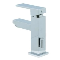 Aqualino Wastafelkraan Panaro Met Hendel En Waste Chroom -Gamma Badkamer Winkel 123 847