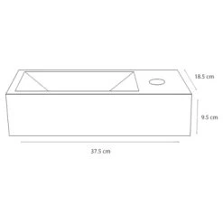 Differnz Helios Fontein 37.5x18.5x9.5 Cm Marmer -Gamma Badkamer Winkel 123 8496