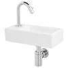 Atlantic Fonteinset Henry Links Wit Keramiek Chroom 36x18x9 Cm 2 Atlantic Fonteinset Henry Links Wit Keramiek Chroom 36x18x9 Cm -Gamma Badkamer Winkel 123 8511