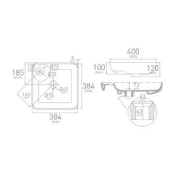 Van Marcke Waskom Fontana Opbouw Wit Keramiek 40x40x12.5 Cm 4 Van Marcke Waskom Fontana Opbouw Wit Keramiek 40x40x12.5 Cm -Gamma Badkamer Winkel 123 8520