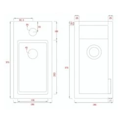 Differnz Fonteinset Helios Wit 36x18x8 Cm -Gamma Badkamer Winkel 123 8538