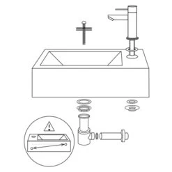 Differnz Fonteinset Helios Wit 36x18x8 Cm -Gamma Badkamer Winkel 123 8539