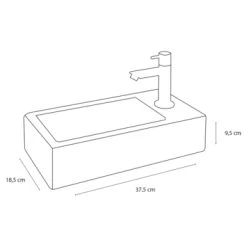 Differnz Fonteinset Helios Wit 36x18x8 Cm -Gamma Badkamer Winkel 123 8544
