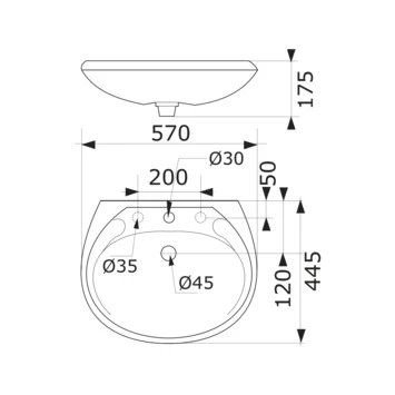 Isifix Wastafel Ecos Rond Wit Keramiek 60x52x32 cm Isifix Wastafel Ecos Rond Wit Keramiek 60x52x32 Cm -Gamma Badkamer Winkel 123 8554