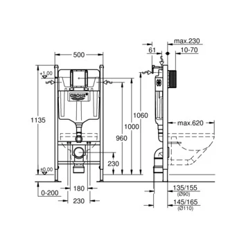 Grohe Solido inbouwreservoir 3-6-9 liter Grohe Solido Inbouwreservoir 3-6-9 Liter -Gamma Badkamer Winkel 123 8571