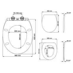Tiger WC Bril Boston Wit/Chroom Kunststof Met Softclose -Gamma Badkamer Winkel 123 8694