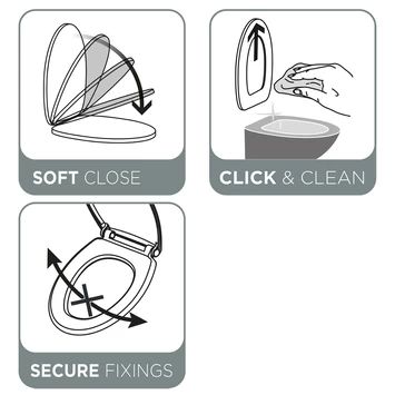 Tiger WC bril Amadora Pergamon Kunststof met Softclose Tiger WC Bril Amadora Pergamon Kunststof Met Softclose -Gamma Badkamer Winkel 123 8730