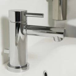 Tiger Wastafelkraan Boston Met Hendel En Waste Chroom -Gamma Badkamer Winkel 123 876