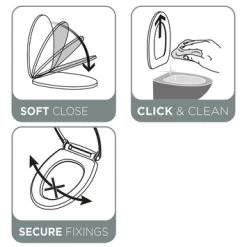 Tiger WC Bril Amadora Grijs Kunststof Met Softclose -Gamma Badkamer Winkel 123 8764