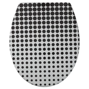 Tiger WC bril Speckels Duroplast Zwart-wit Tiger WC Bril Speckels Duroplast Zwart-wit -Gamma Badkamer Winkel 123 8914