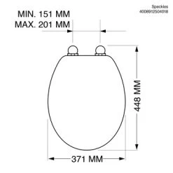Tiger WC Bril Speckels Duroplast Zwart-wit 7 Tiger WC Bril Speckels Duroplast Zwart-wit -Gamma Badkamer Winkel 123 8919