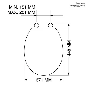 Tiger WC bril Speckels Duroplast Zwart-wit Tiger WC Bril Speckels Duroplast Zwart-wit -Gamma Badkamer Winkel 123 8919