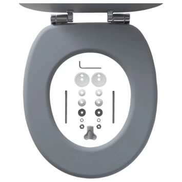 Tiger WC bril Reno Grijs Tiger WC Bril Reno Grijs -Gamma Badkamer Winkel 123 8929