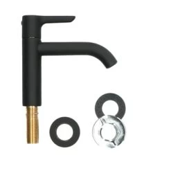 Atlantic Fonteinkraan Riley Met Hendel Zwart -Gamma Badkamer Winkel 123 90