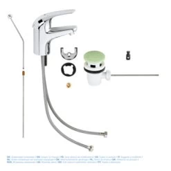 GROHE Wastafelkraan Swift S-size Met Hendel En Waste Chroom -Gamma Badkamer Winkel 123 914