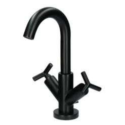 Absolut Wastafelkraan Post 2-knops Zwart