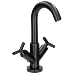 Absolut Wastafelkraan Post 2-knops Zwart 8 Absolut Wastafelkraan Post 2-knops Zwart -Gamma Badkamer Winkel 123 922