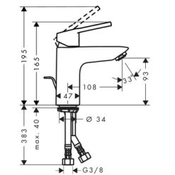 Hansgrohe Wastafelkraan Logis Loop 100 Met Hendel En Waste Chroom -Gamma Badkamer Winkel 123 947